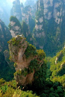 Avatar' mountains with vertical quartz sandstone rocks