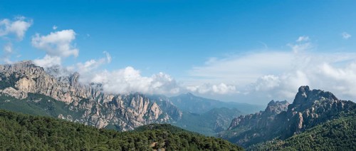 Panoramic view over a valley