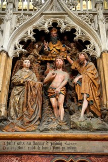 Gothic sculptures depicting scenes from the life of John The Baptist