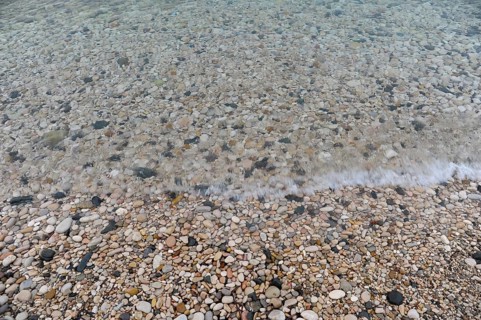 Pebbles on the beach of La Olla in Altea