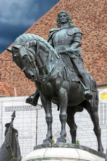 Horseman statue of the Hungarian King Matthias Corvinus