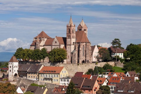 Townscape with Munsterberg and St. Stephansmunster cathedral