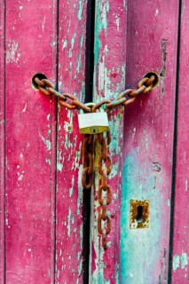 Lock on a chain
