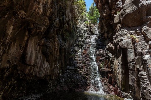 Salto de Agua at the end of the Barranco de Arure