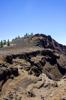 Crater of Hoyo Negro volano on the 'Ruta de los Volcanes' trail