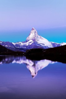 Matterhorn reflected in lake Stellisee