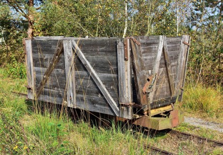 Trolley of a narrow-gauge railway