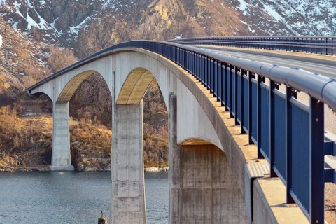 Concrete bridge spanning the Raftsund