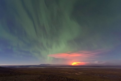 Ash and gas cloud of the Holuhraun fissure eruption
