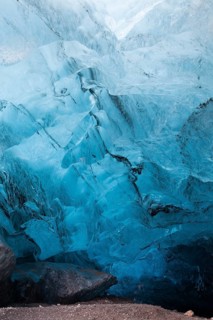 Ice cave in the Vatnajokull glacier