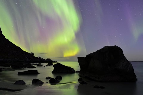 Northern Lights on Utakleiv Beach