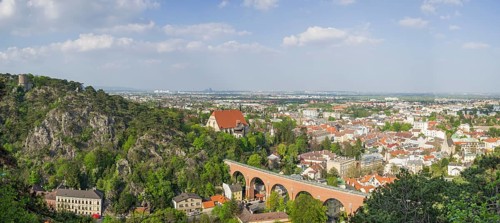 Townscape with aqueduct