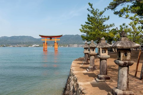 Itsukushima Floating Torii Gate in Water