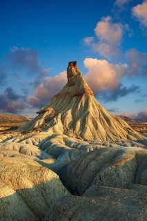 Castildeterra rock formation in the Bardena Blanca area of the Bardenas Riales Natural Park