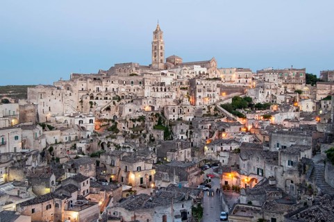Town with cave dwellings