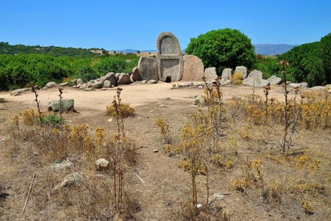 Front with portal rock