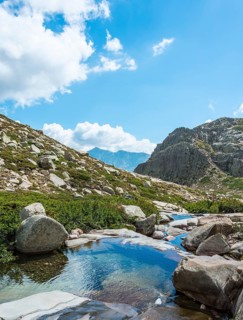 Pools in the mountains