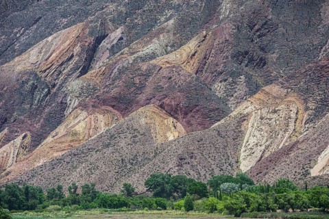 Colourful geological formations