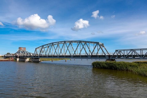 Meiningenbrucke bridge crossing the Meiningenstrom