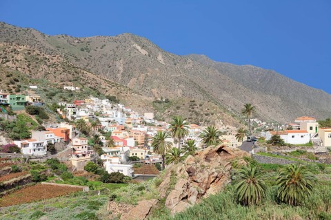 View of the village of Vallehermoso