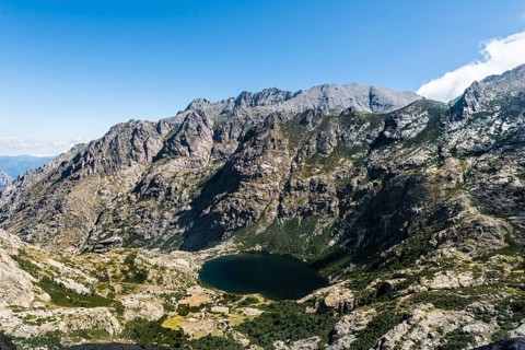 View on Lake Capitello with surroundings
