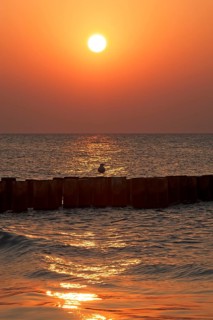 Evening sun on the Baltic Sea