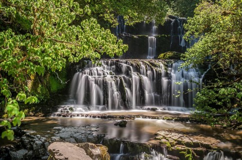 Purakaunui waterfall