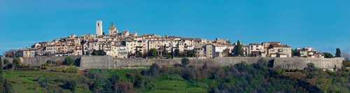 The medieval hill town of Saint-Paul or Saint-Paul-de-Vence