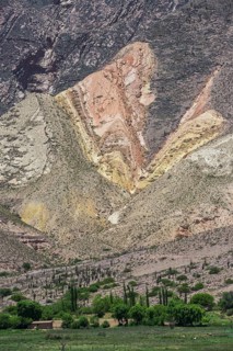 Colourful geological formations
