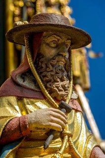 Gothic saint figure of the Church Father St. Jerome