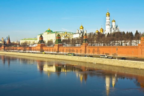 Moscow Kremlin with palace and cathedrals