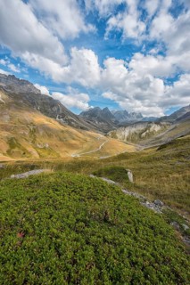 View of the Col du Galibier mountain pass