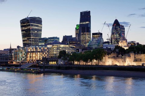 Tower of London on the River Thames