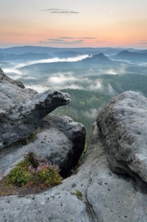 View from Kleiner Winterberg mountain at dawn