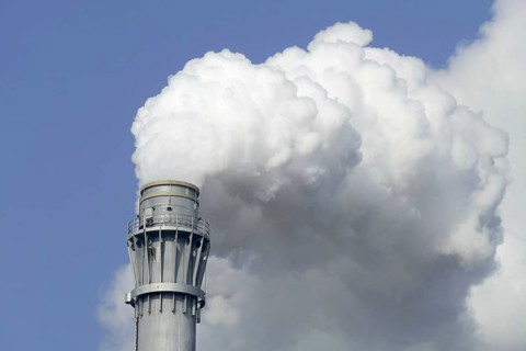 Smoking factory chimney