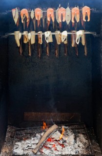 Smoker with fish