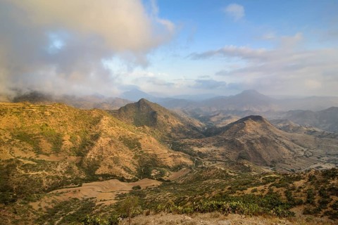 View over the mountains along the road from Massawa to Asmarra