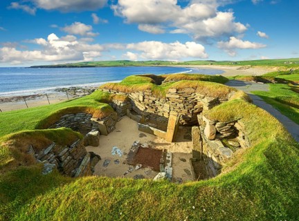 A Neolithic house in the settlement of Skara Brae