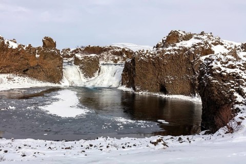 Hjalparfoss Waterfall