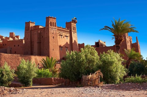 Mud buildings of the fortified Berber Ksar of Ait Benhaddou