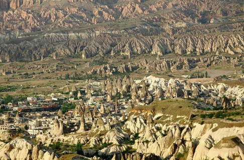 Cityscape between tufa formations