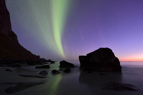 Northern Lights on Utakleiv Beach