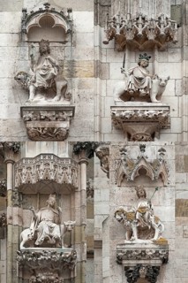 The four riding kings' symbolizing the four empires: Nepukadnezar the Chaldean
