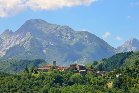 Landscape in the Apuan Alps