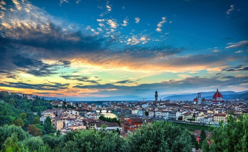 Panoramic view of the city with Florence Cathedral