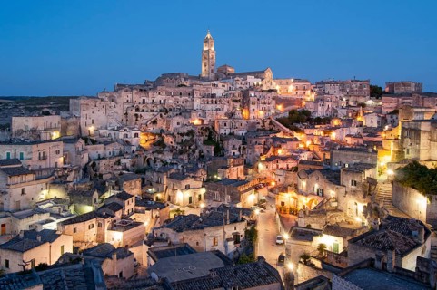 Town with cave dwellings
