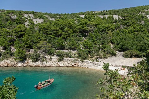 Beach in a bay