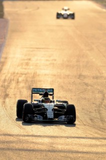 Pascal Wehrlein in a Mercedes racing car