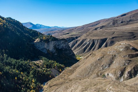 Overlook over the Chechen mountains