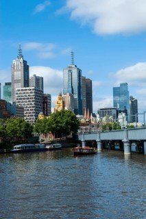 High rise buildings on the Yarra river